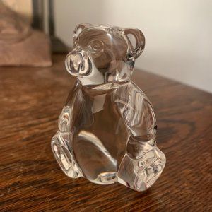 Steuben Crystal Bear Hand Cooler